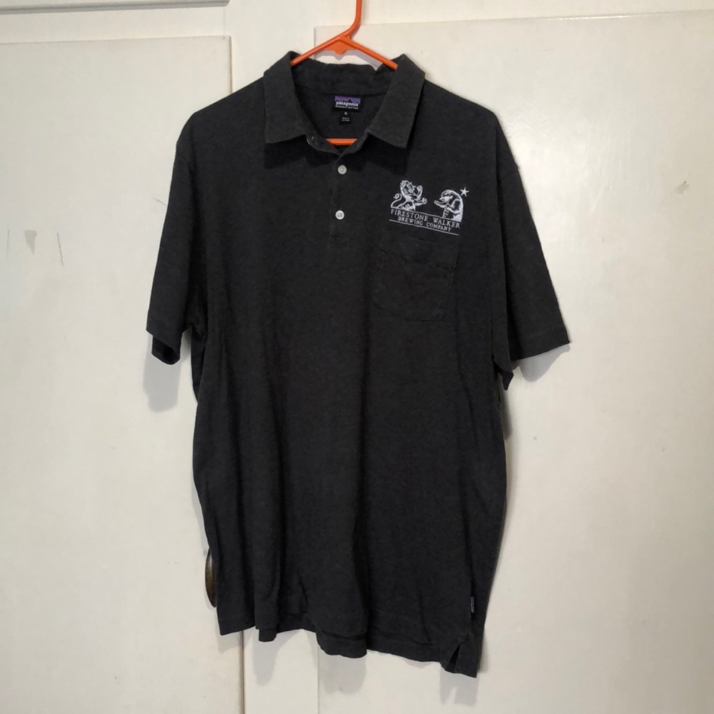 Patagonia/Firestone Walker Brewing company shirt. Dark heather gray. Size XL